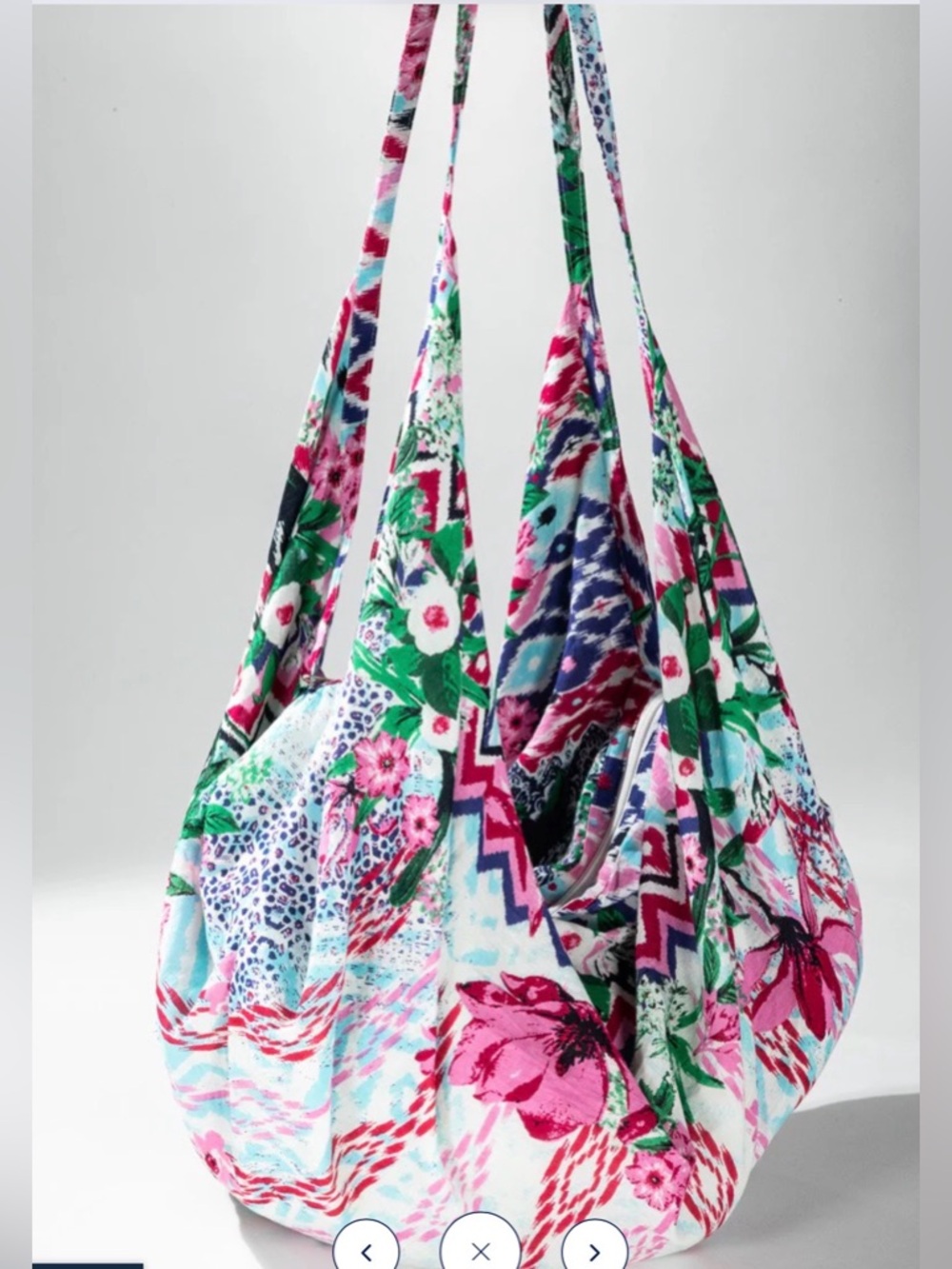 Ruggine Floral Print Hobo Bag in Multicolor
